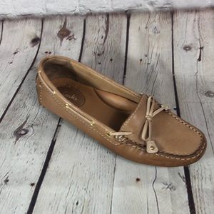 Women’s Clark’s brown leather loafer